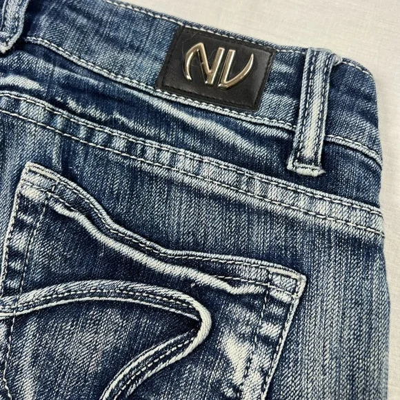 NV Jeans Womens Juniors Size 3 Light Blue Straight Leg low rise Casual Jeans